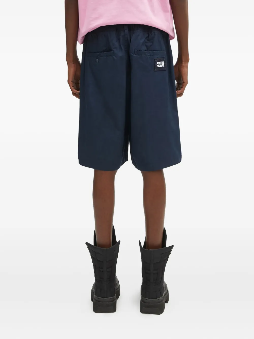 AAPE BY *A BATHING APE logo-embroidered bermuda shorts Blauw