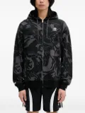 AAPE BY *A BATHING APE® hand-print zip-up hoodie - Black
