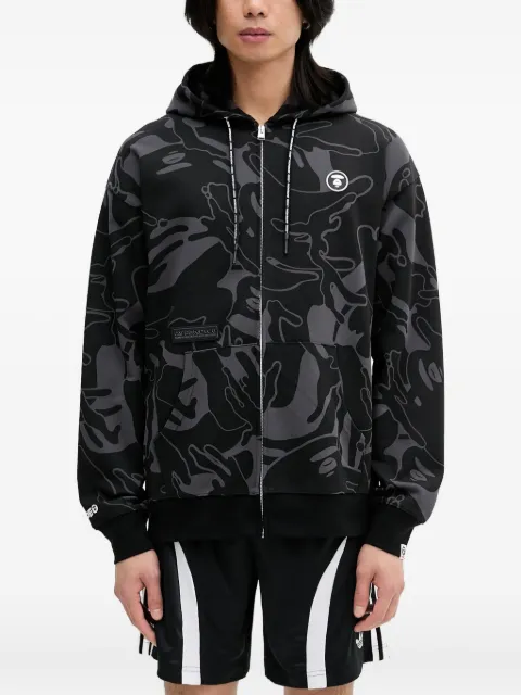 AAPE BY *A BATHING APE® hand-print zip-up hoodie