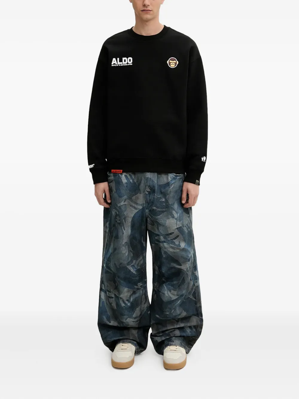 AAPE BY *A BATHING APE Sweater met apenkop Zwart