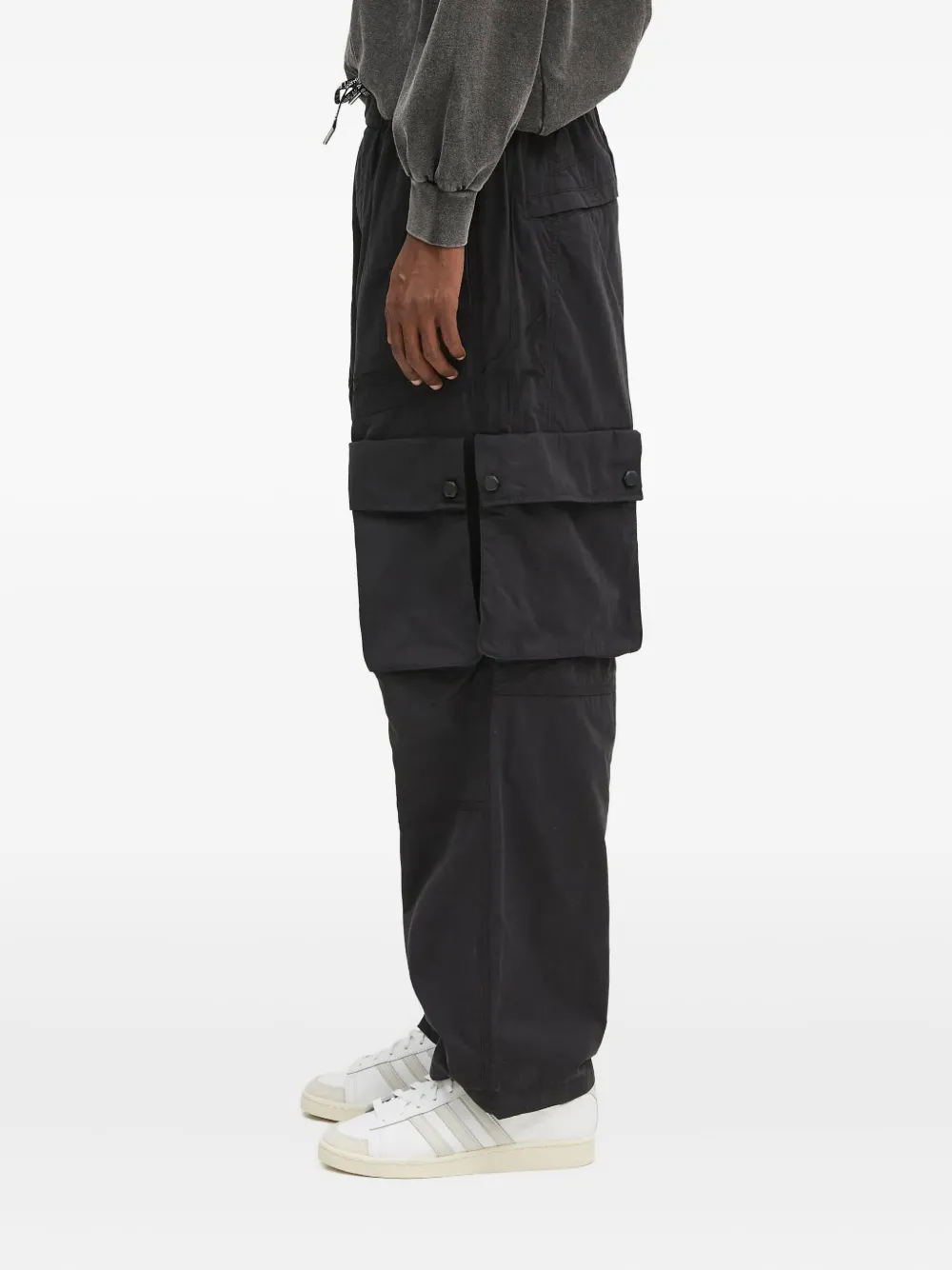 AAPE BY *A BATHING APE multi-pocket drawstring trousers Zwart