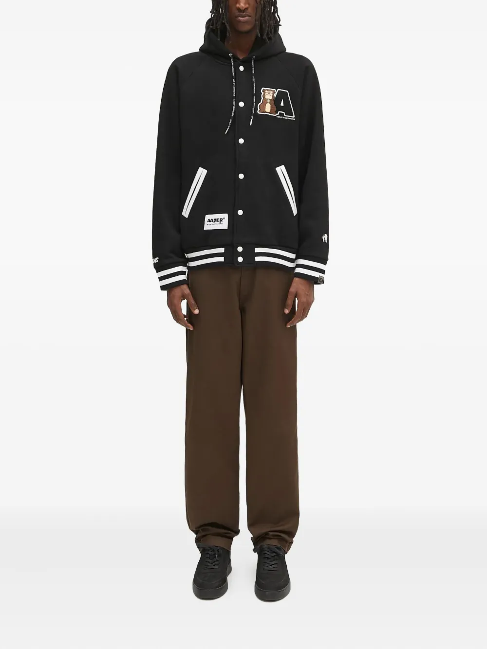 AAPE BY *A BATHING APE Varsity hoodie Zwart