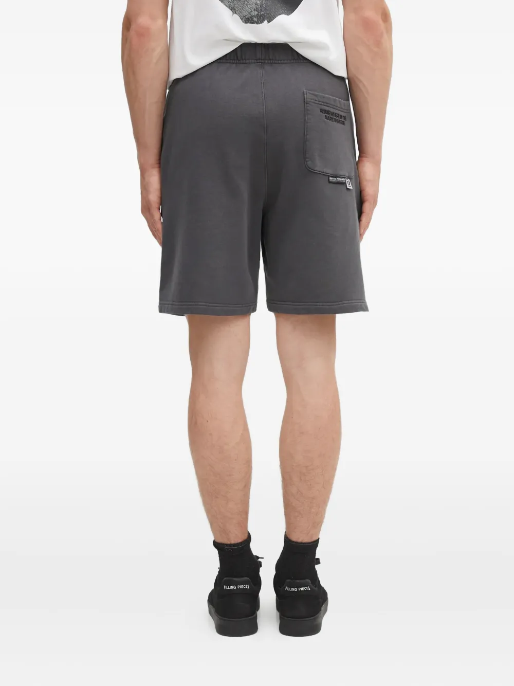 AAPE BY *A BATHING APE embroidered drawstring running shorts Grijs