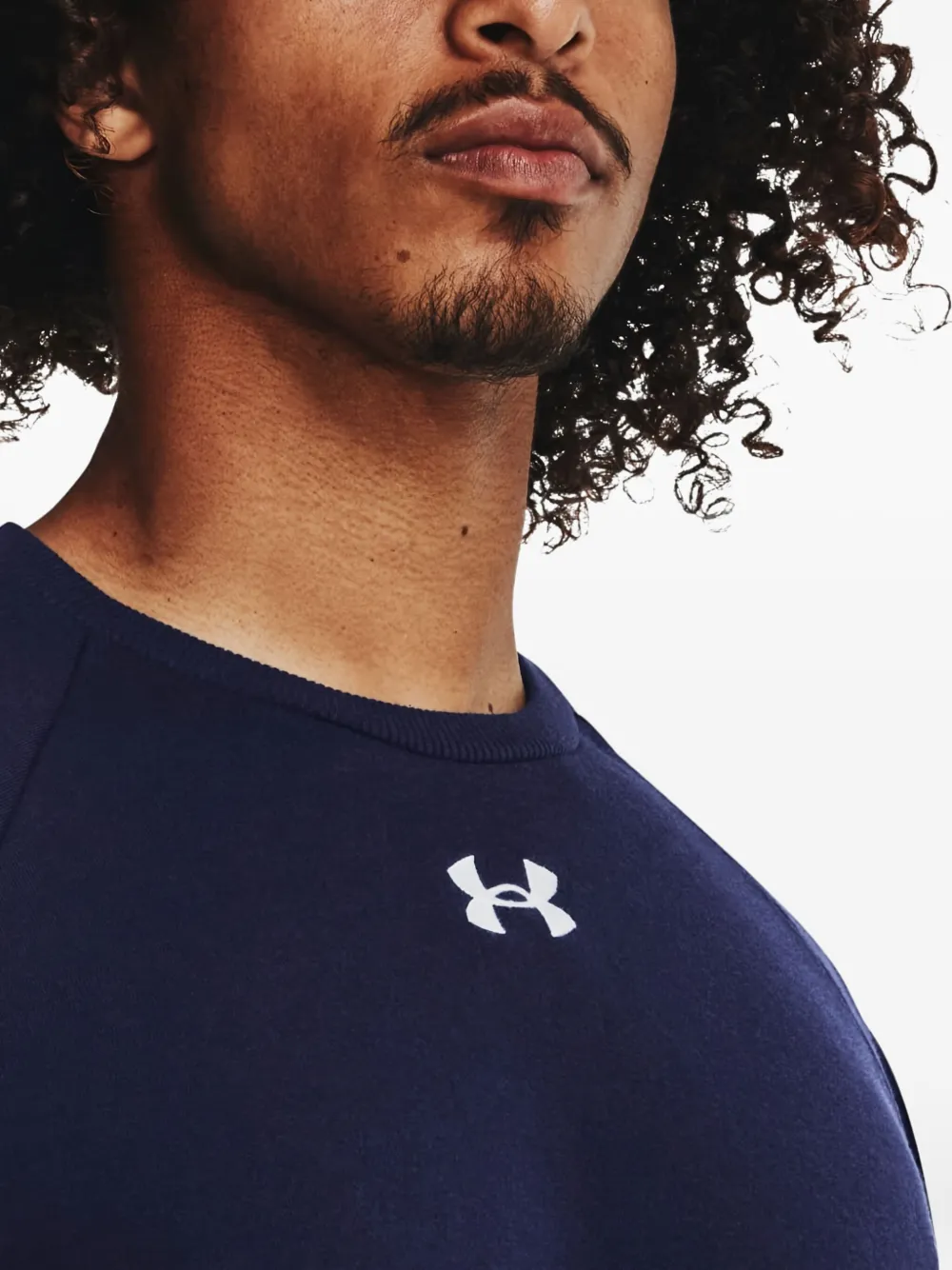 Under Armour Fleece Crew-neck Sweatshirt In Blue
