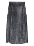 Peserico metallic ribbed midi skirt - Blue