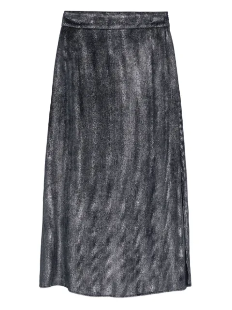 Peserico metallic ribbed midi skirt