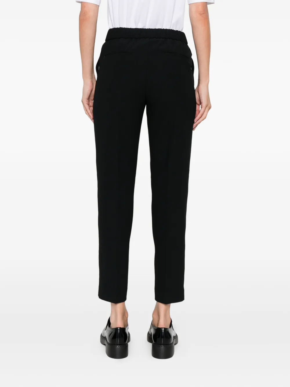 Peserico Broek met elastische tailleband Zwart