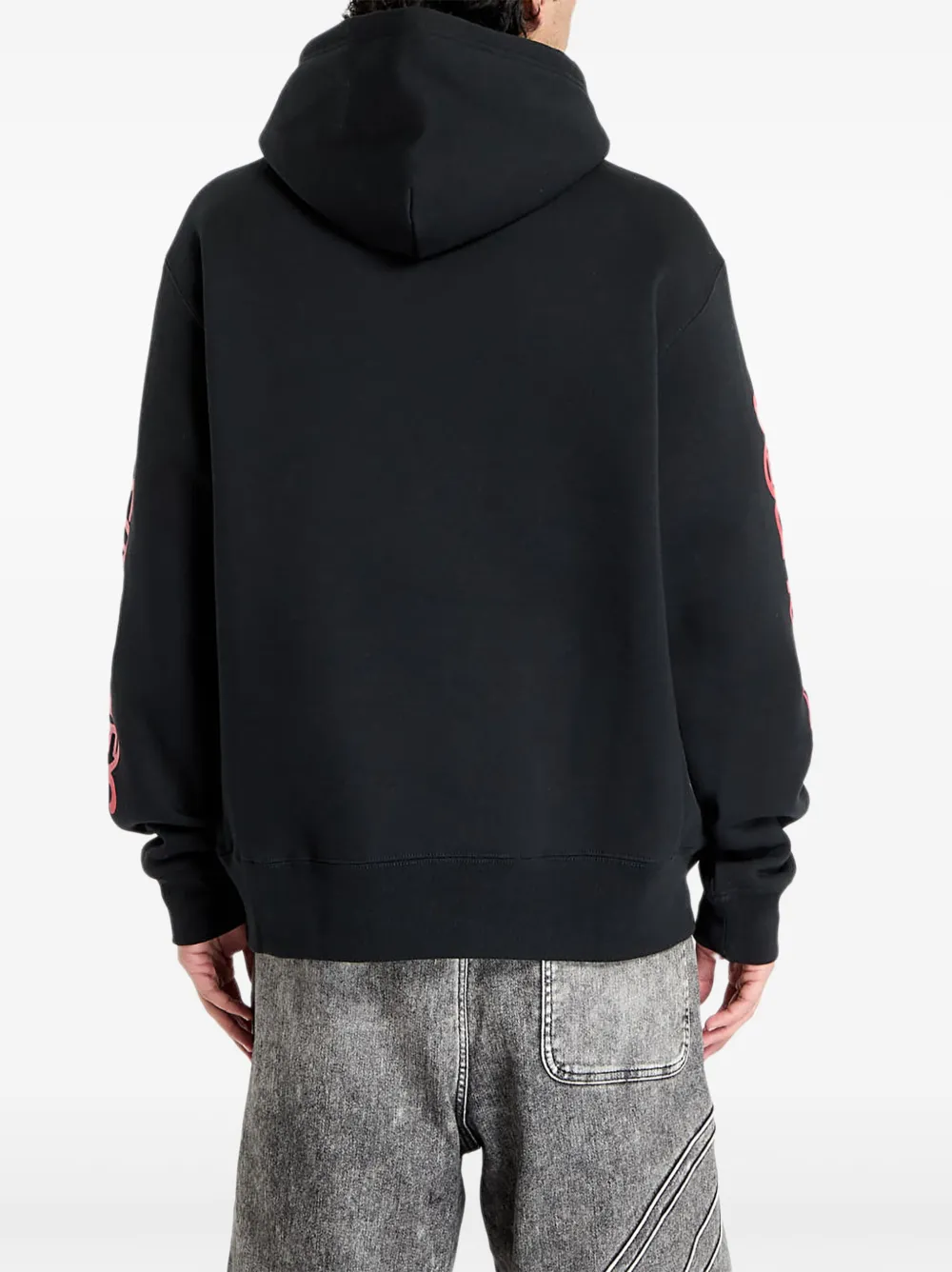 Pleasures Fanzine sleeve-logo hoodie Zwart