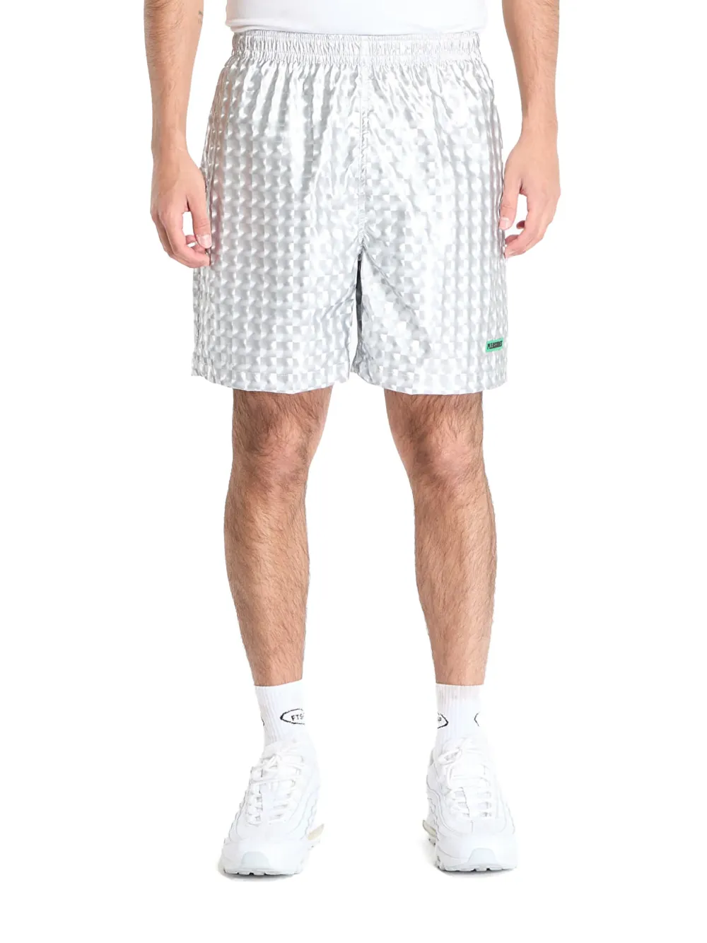 Pleasures Pulley geometric-pattern shorts Grijs