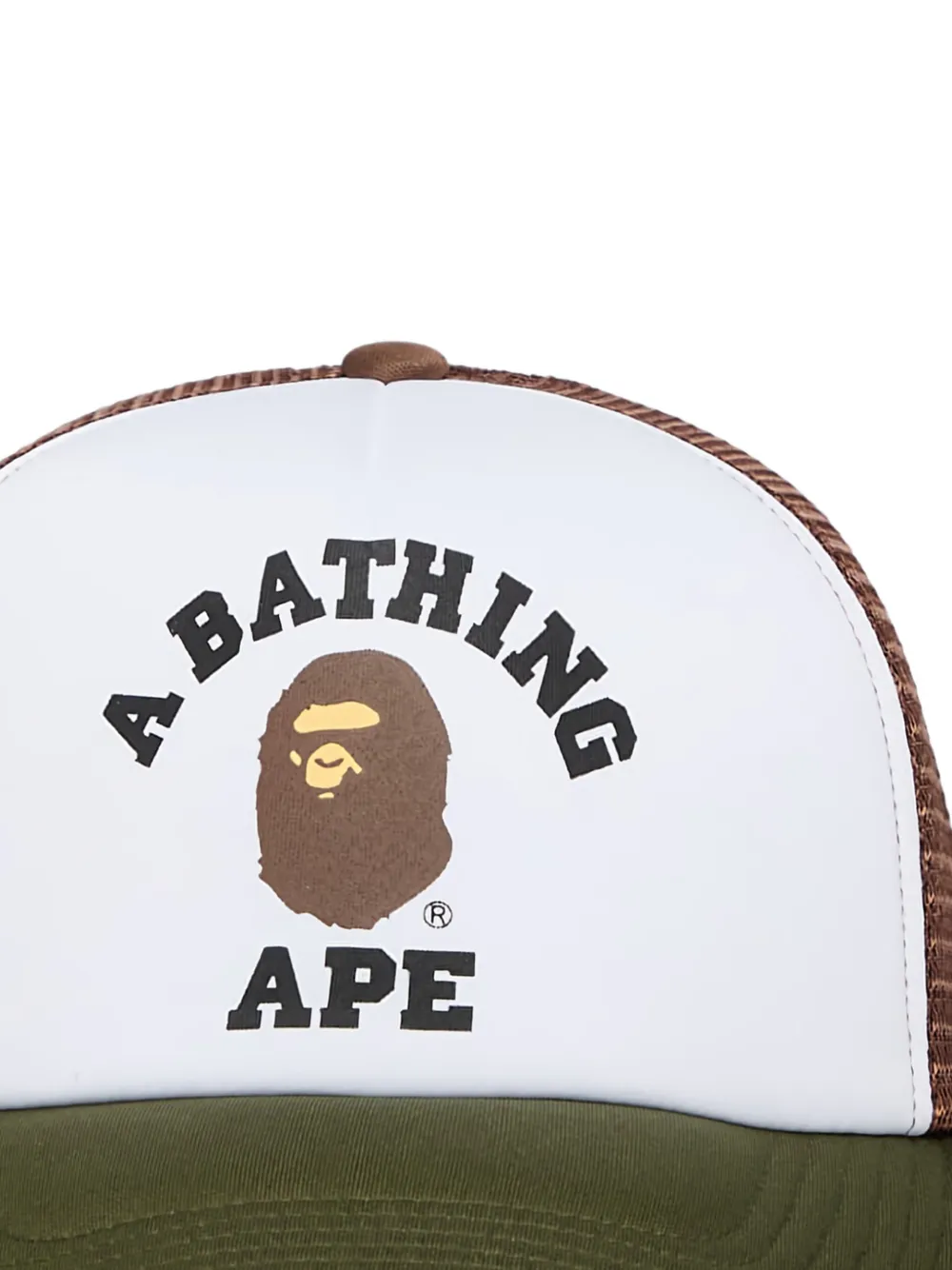 A BATHING APE College logo-detailed mesh cap Bruin