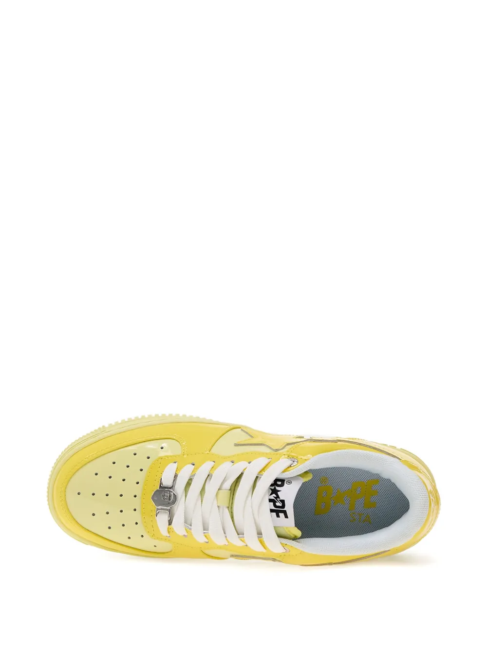 A BATHING APE Colors leren sneakers Geel