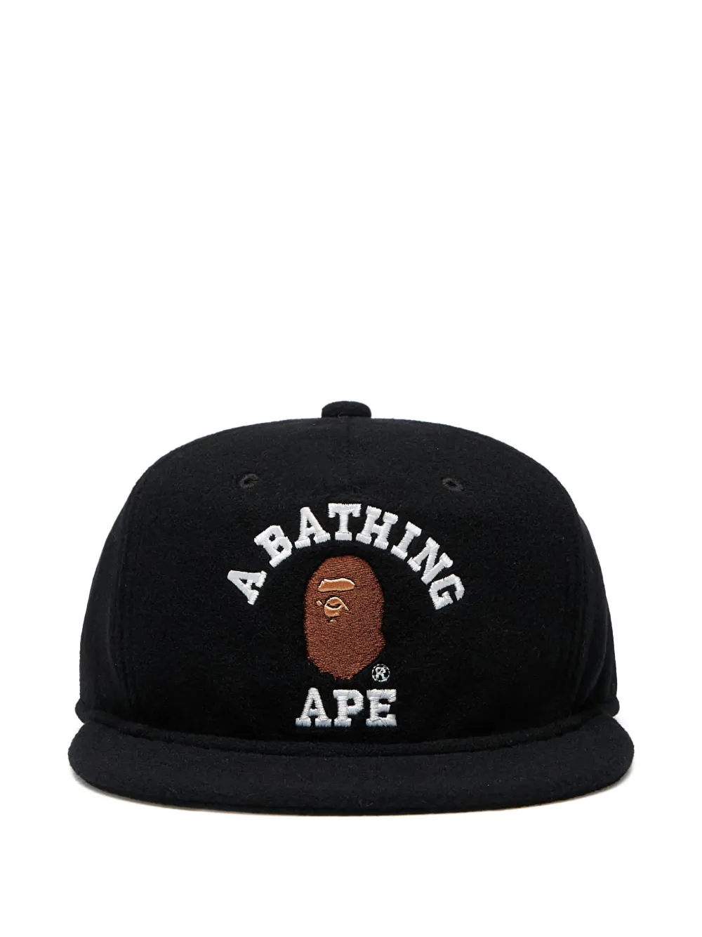 A Bathing Ape College Logo-detailed Wool Cap
