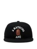 A BATHING APE® College logo-detailed wool cap - Black