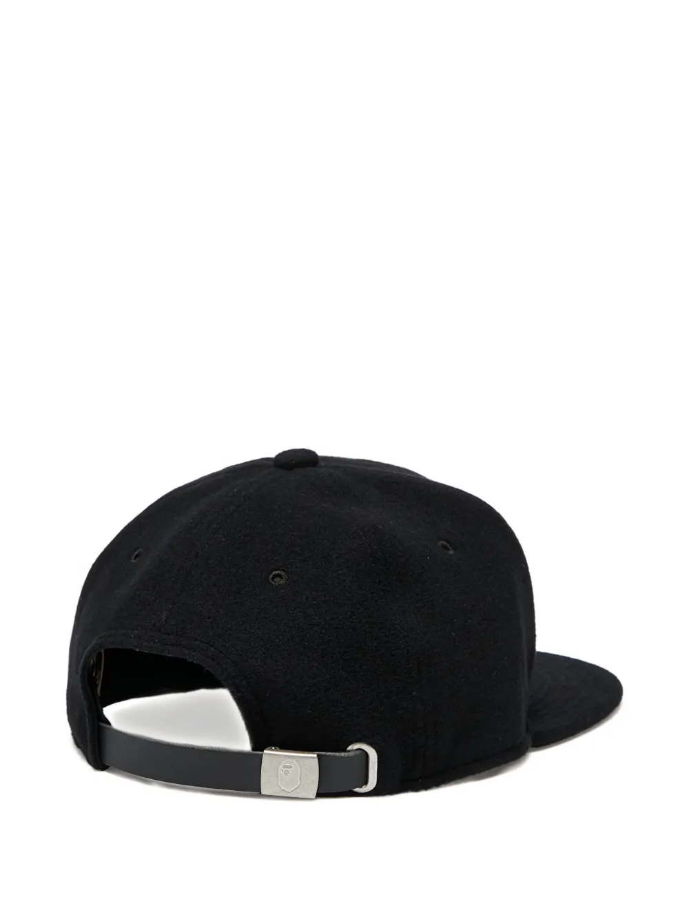A BATHING APE College logo-detailed wool cap Zwart