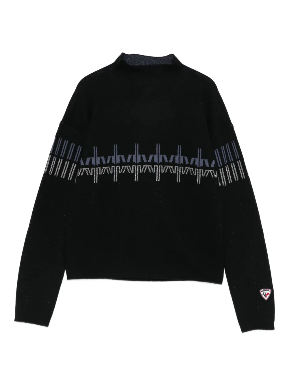 Rossignol patterned turtleneck sweater | Black | Image 1
