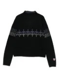 Rossignol patterned turtleneck sweater - Black