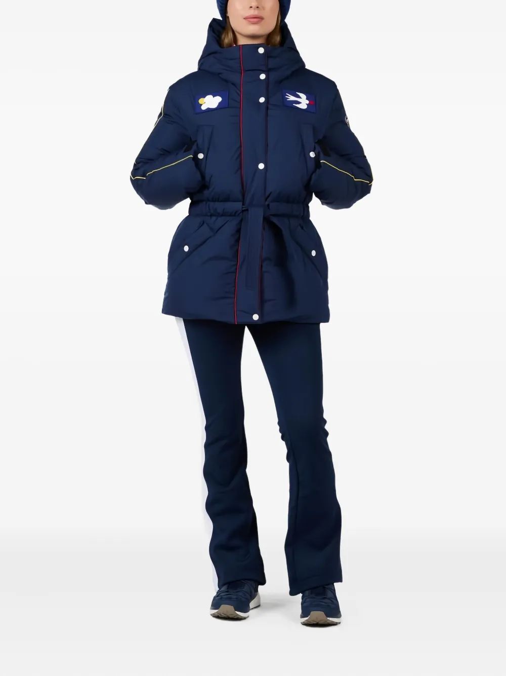 Rossignol Donsjack verfraaid met patch - Blauw