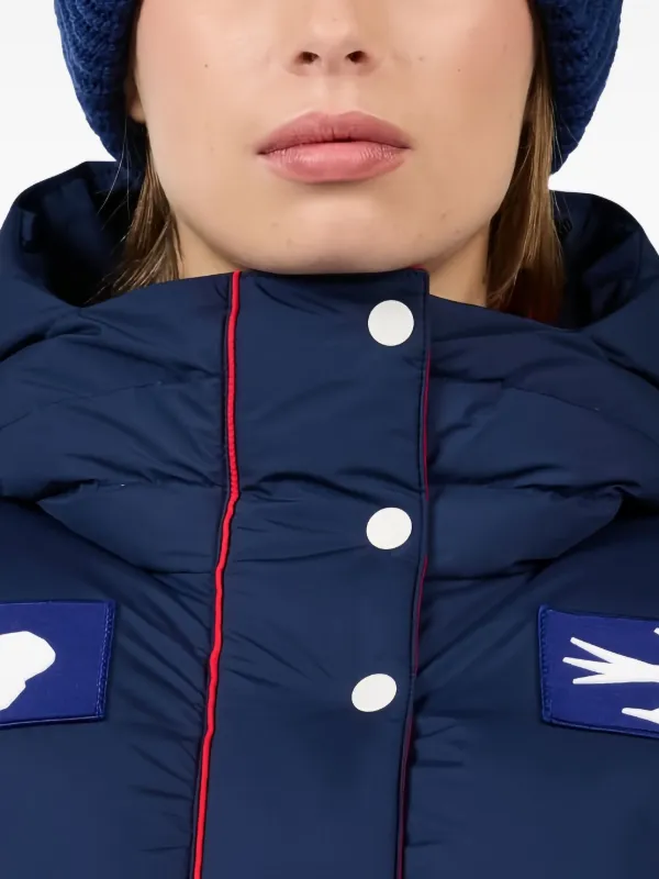 Rossignol x JCC patch-embellished Down Jacket | Blue | FARFETCH CA