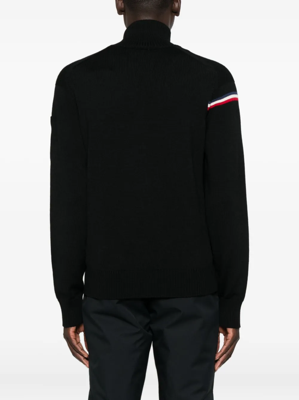 Rossignol Odysseus Stripe-detail Zip-front Sweater In Black