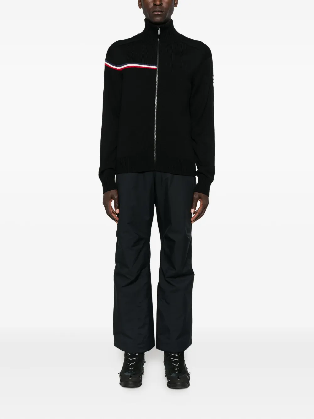 Rossignol Odysseus stripe-detail zip-front sweater - Zwart