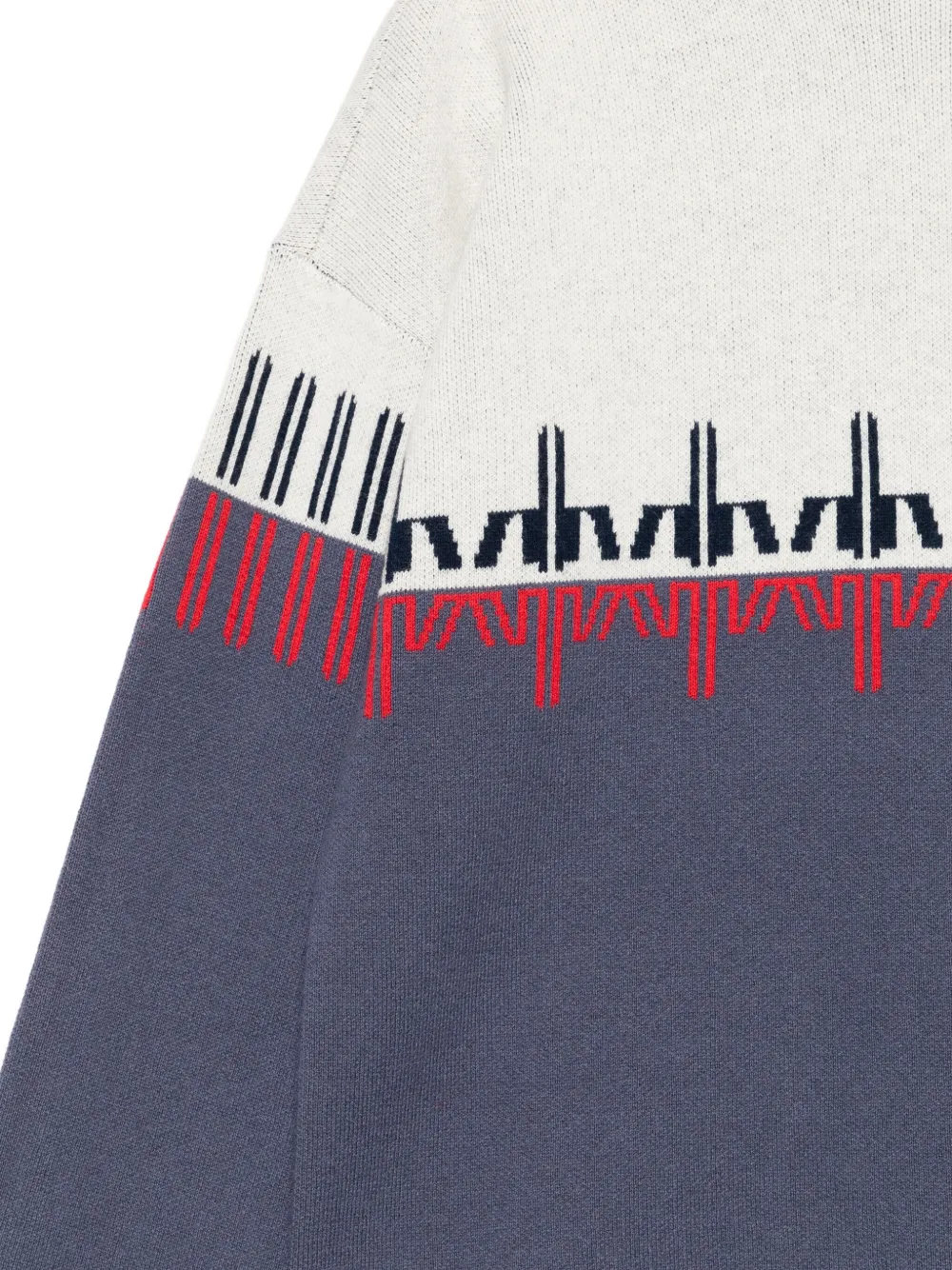 Rossignol Trui met patroon en gedrapeerde hals Blauw