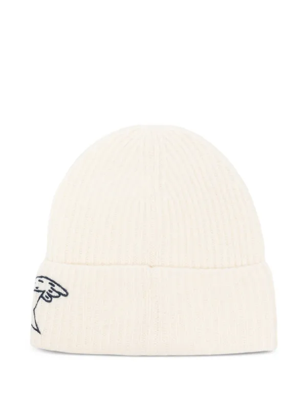Rossignol x JCC Embroidered Ribbed Beanie | White | FARFETCH