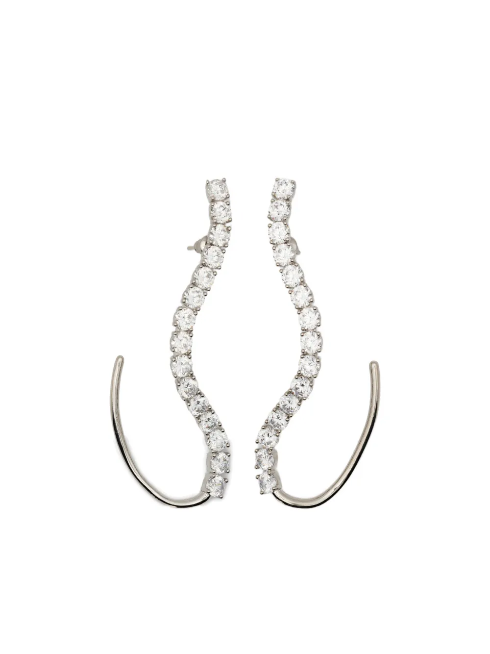 Panconesi curved-effect earrings | Silver | Image 1