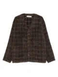 OUR LEGACY checked long-sleeves cardigan - Brown