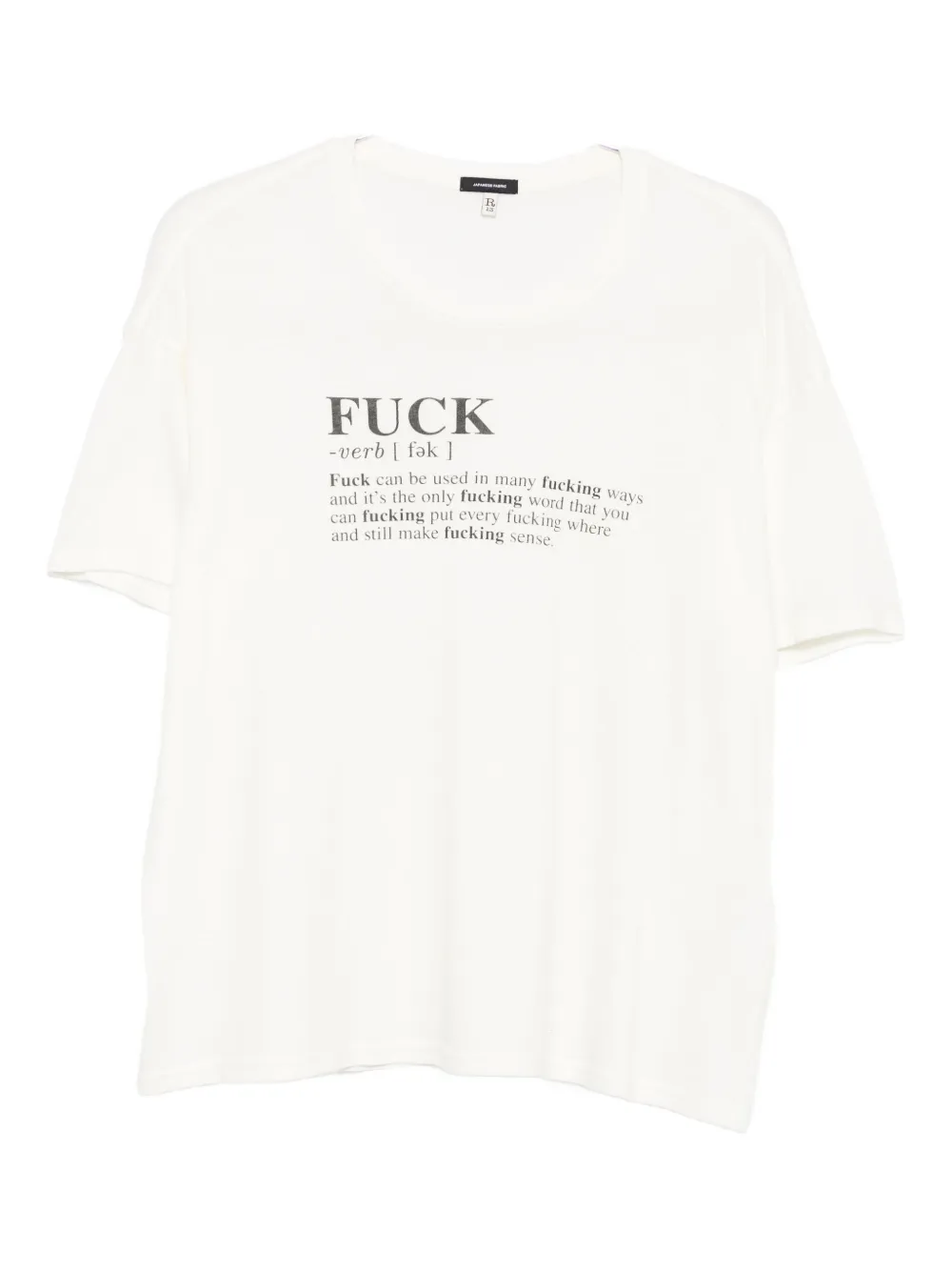 R13 Lettering-print T-shirt In Neutral