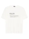 R13 lettering-print T-shirt - Neutrals