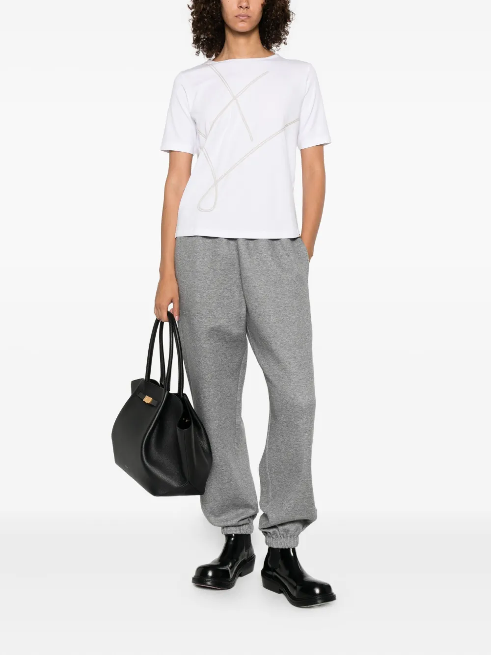 Herno T-shirt met ronde hals Wit
