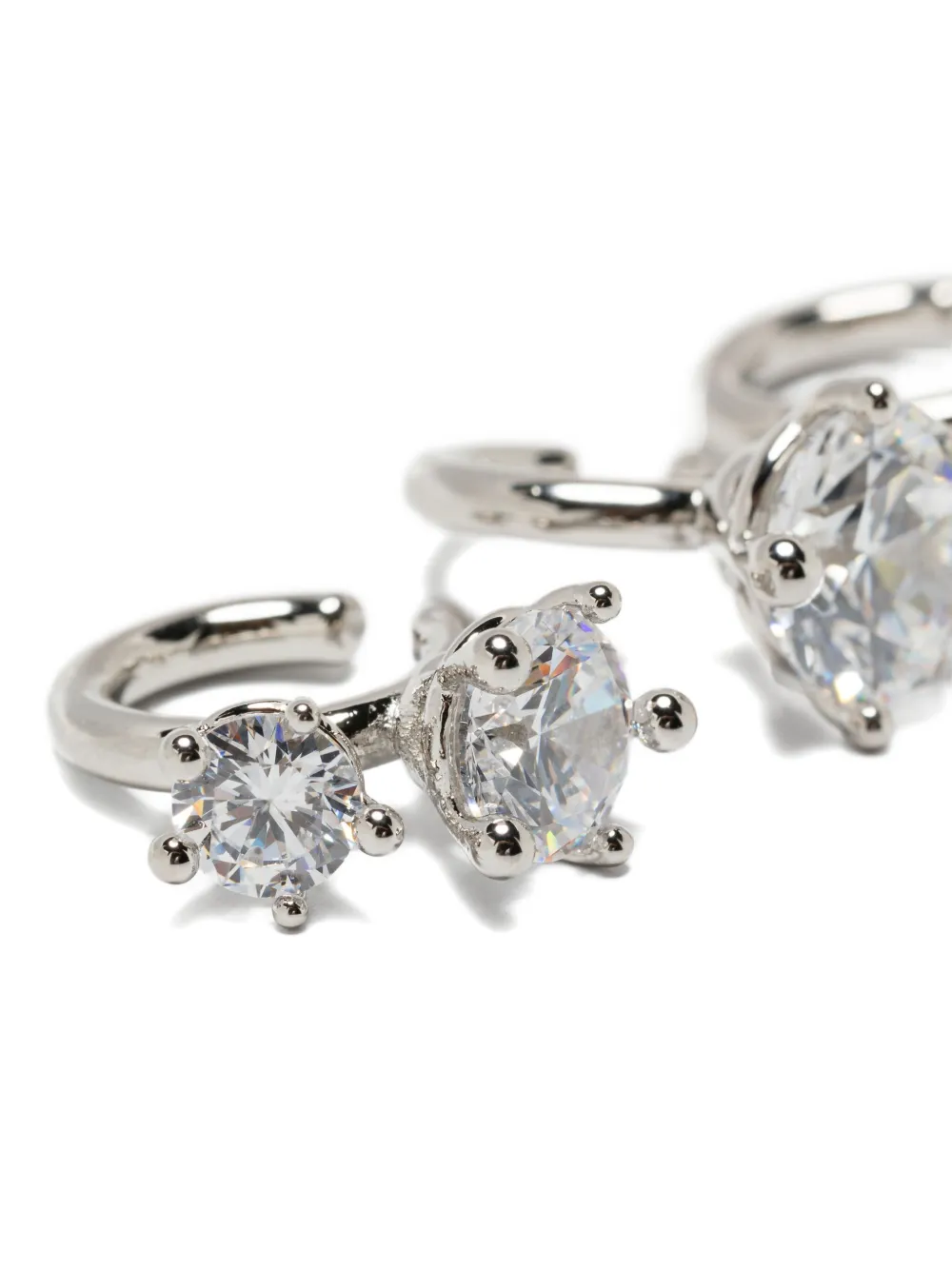 Panconesi Crystal-embellished Ear Cuff Set (set Of Three) In Metallic