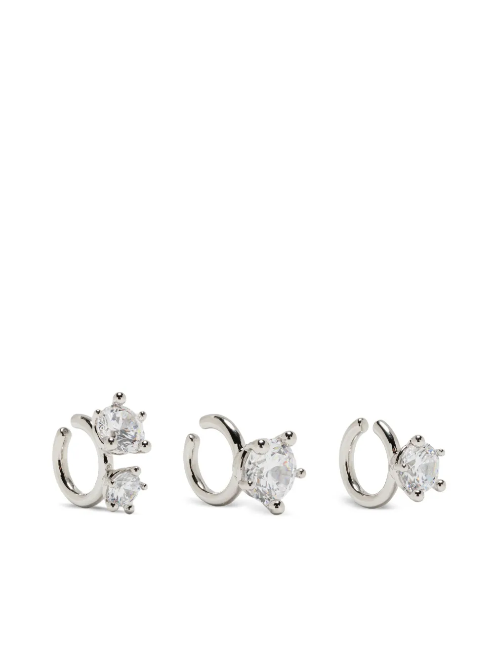 Panconesi crystal-embellished ear cuff set (set of three) | Silver | Image 1