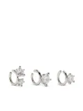 Panconesi crystal-embellished ear cuff set (set of three) - Silver