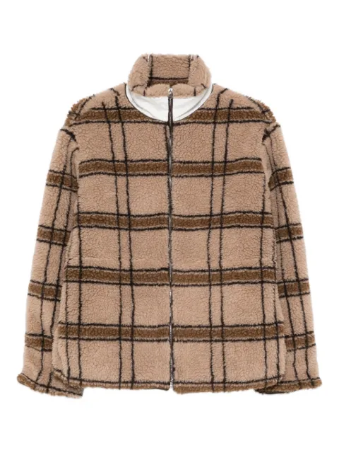 RANRA checked teddy jacket