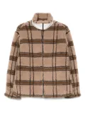 RANRA checked teddy jacket - Brown