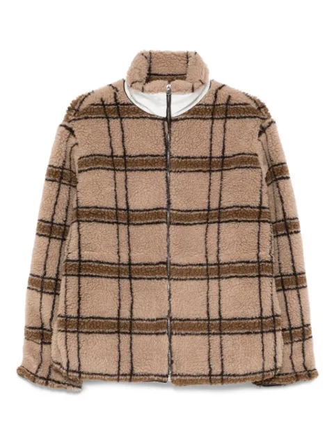 RANRA checked teddy jacket