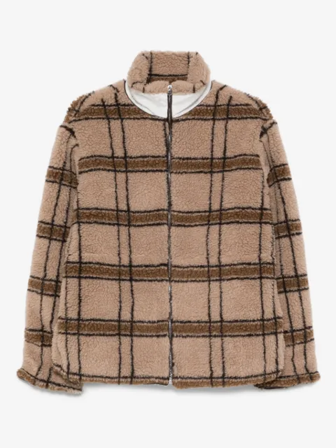 RANRA checked teddy jacket