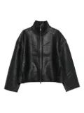 REMAIN zip-front sheepskin jacket - Black