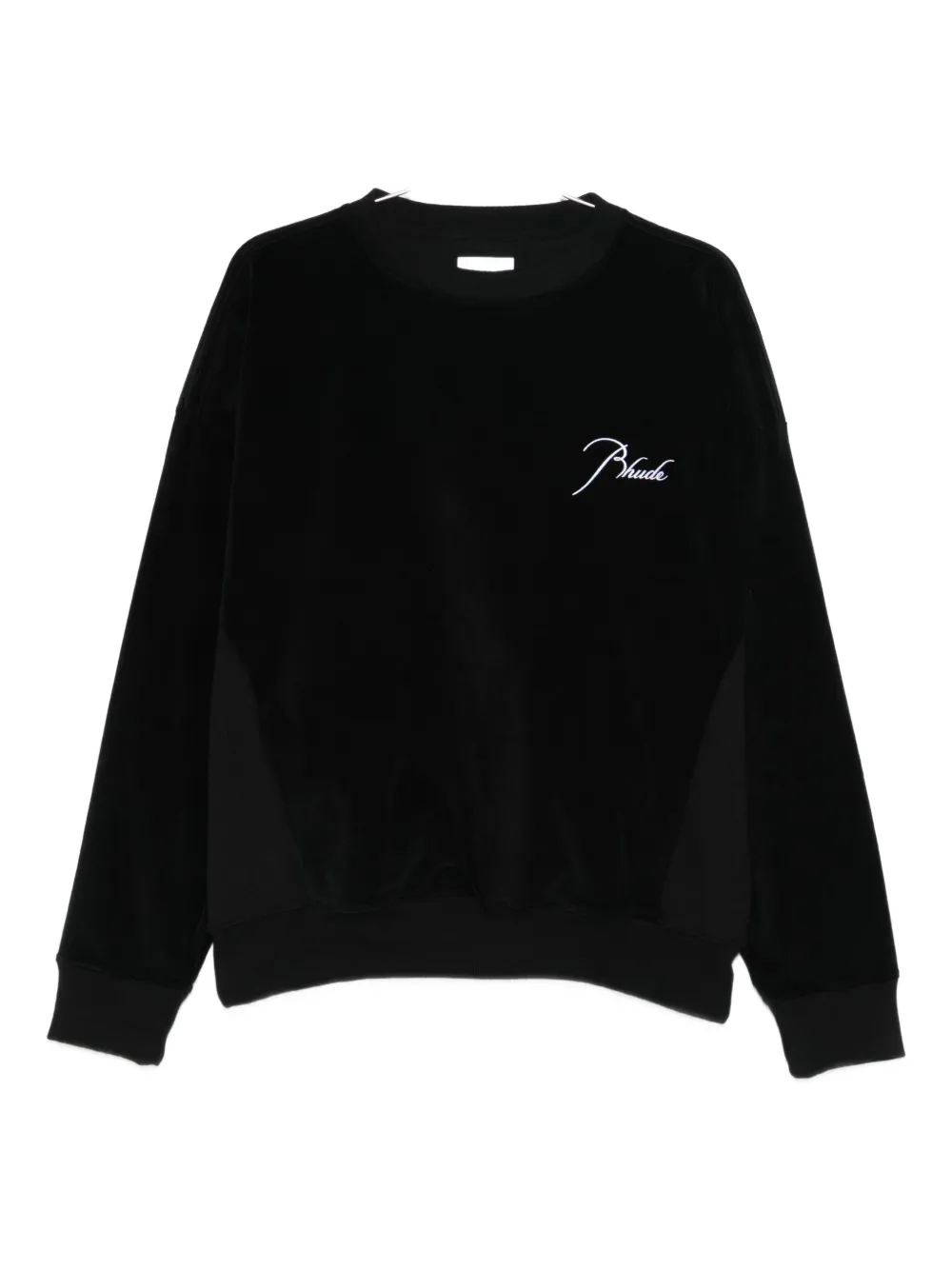 RHUDE logo-embroidery sweatshirt | أسود | Image 1