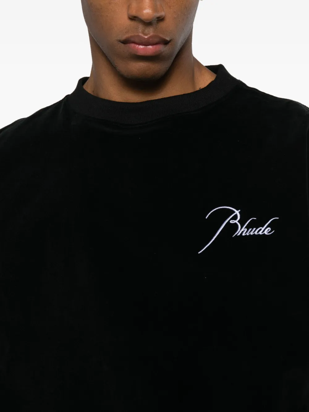 RHUDE Sweater met geborduurd logo Zwart