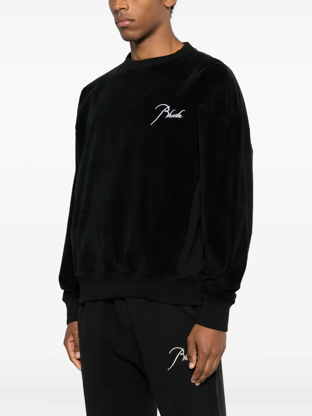 RHUDE Sweater met geborduurd logo Zwart