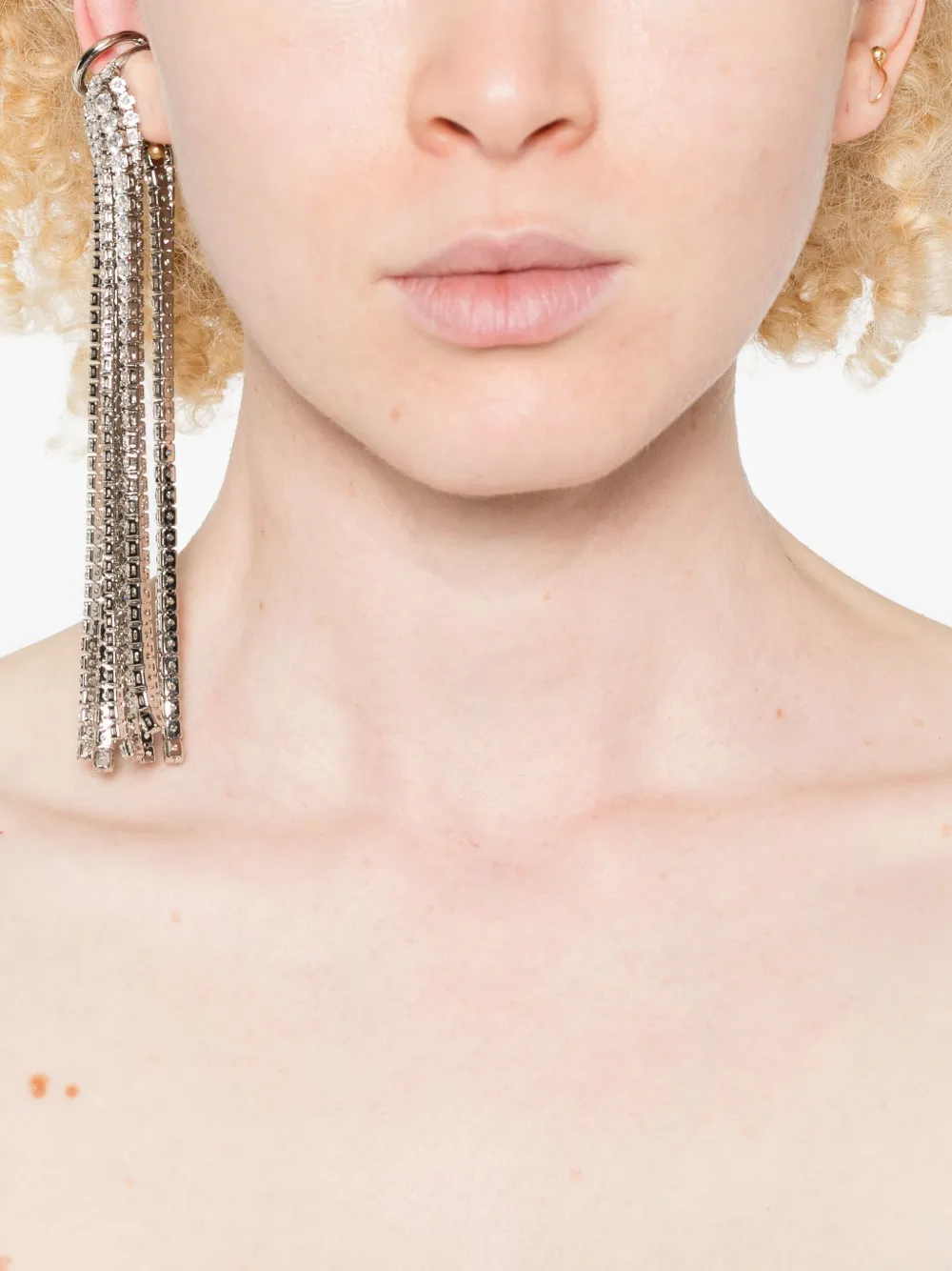 Panconesi crystal-embellished ear cuff - Zilver