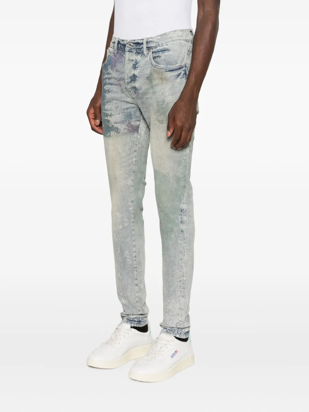 Purple Brand Distressed-finish Jeans In Blue