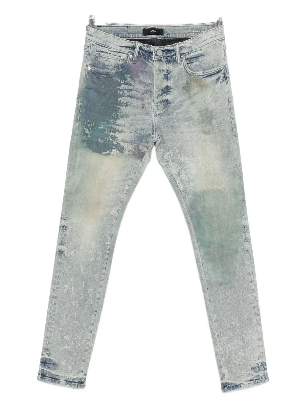 Purple Brand Distressed-finish Jeans In Blue