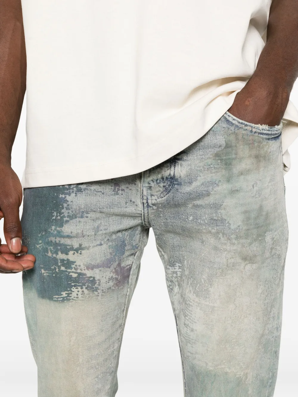 Purple Brand Distressed-finish Jeans In Blue