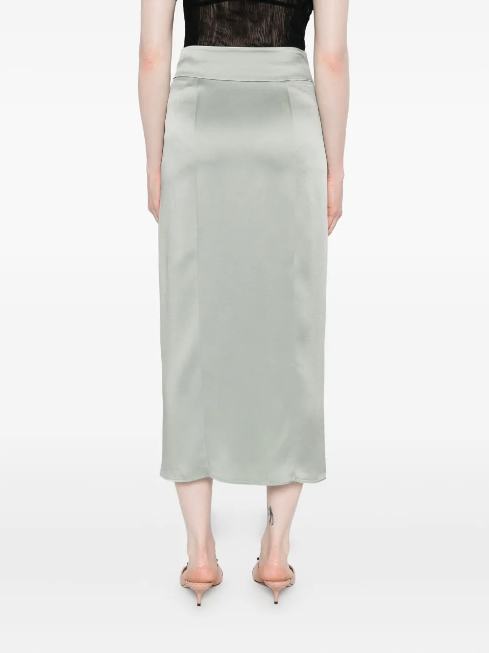 Forte Straight midi-rok Groen
