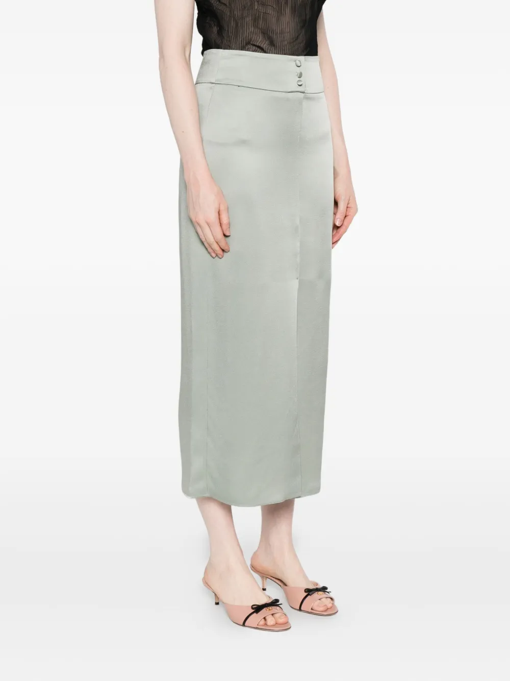 Forte Straight midi-rok Groen