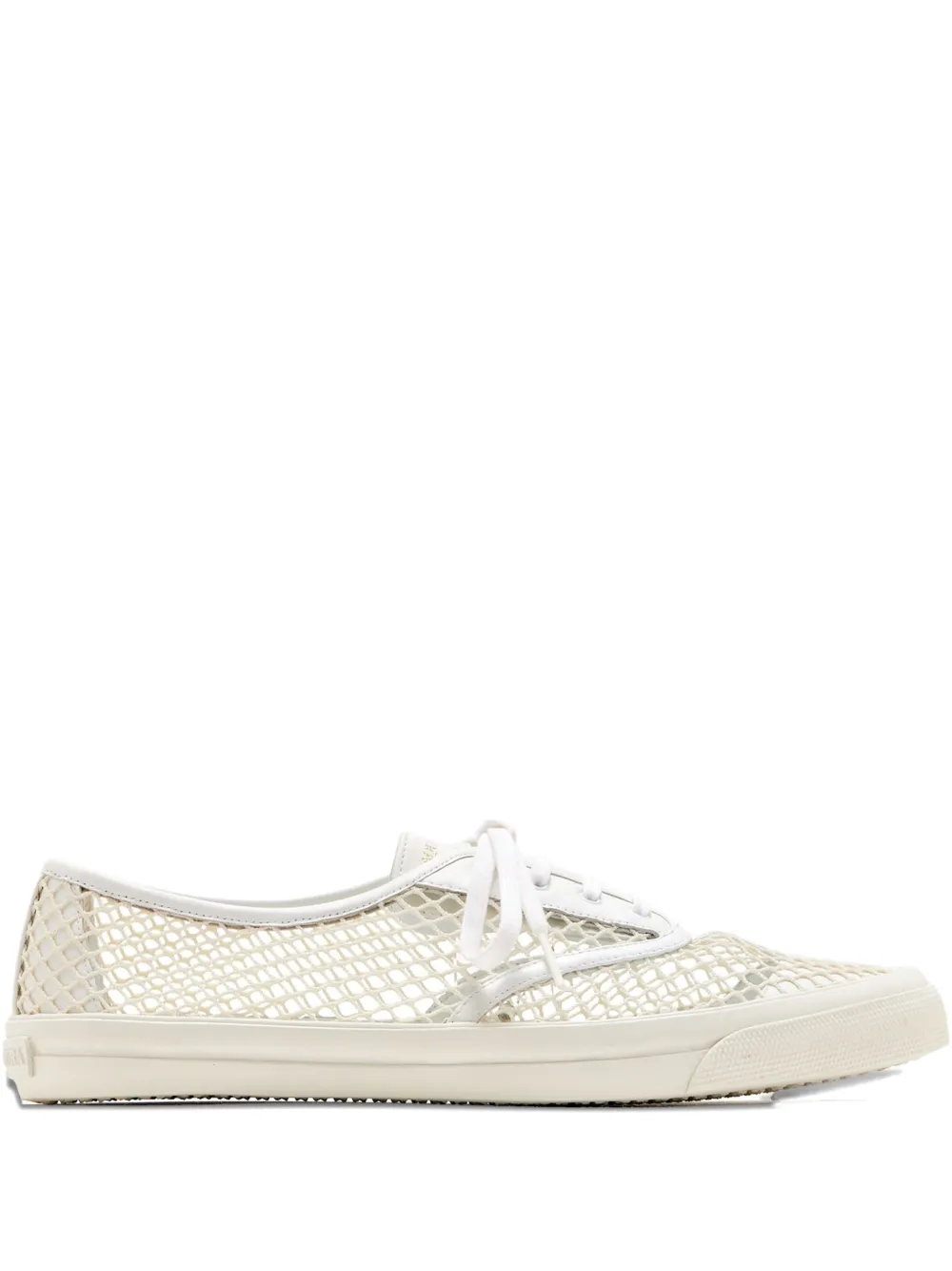 Aquazzura Mesh-panel Sneakers In White