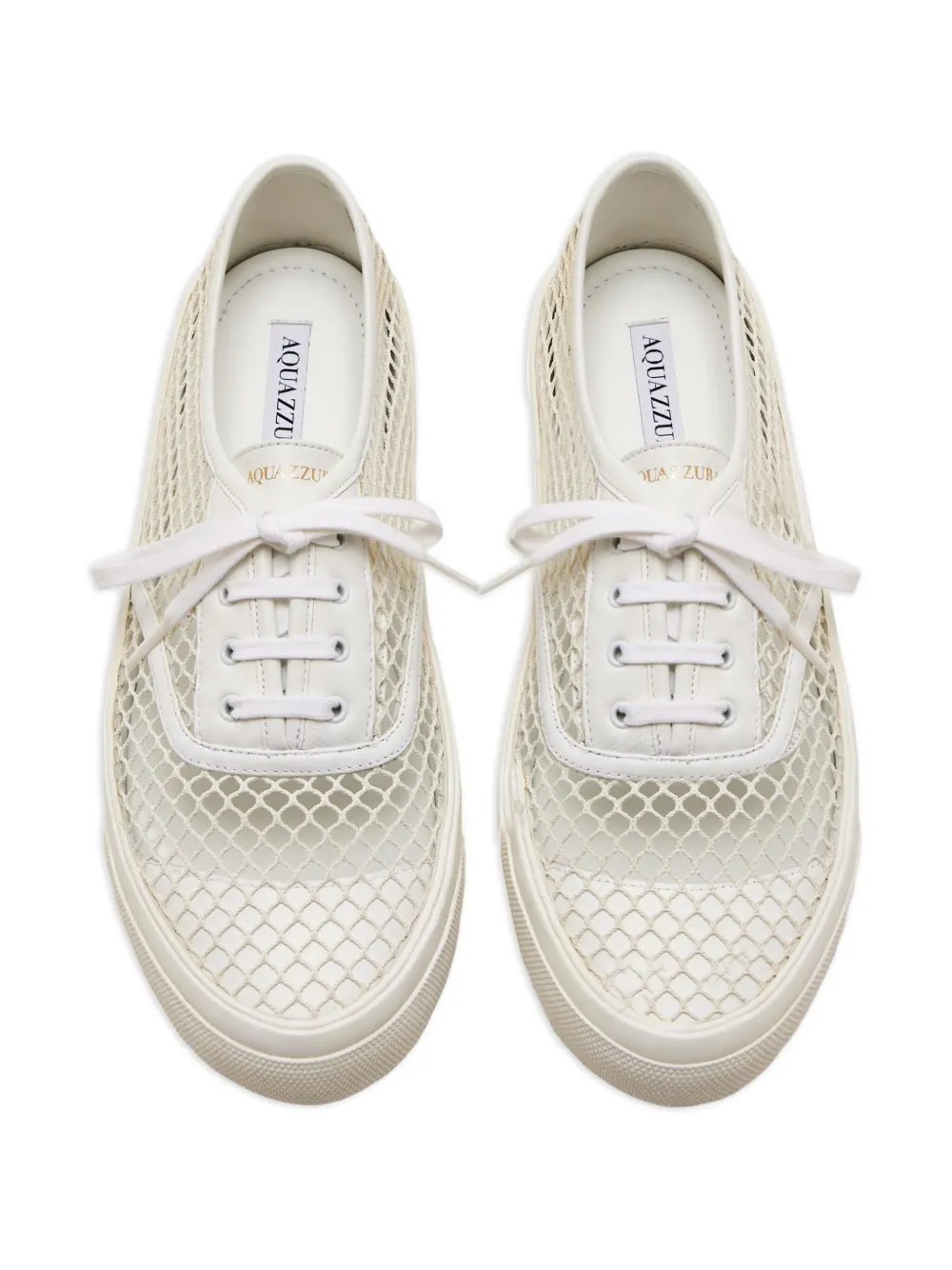 Aquazzura Sneakers met mesh vlak Wit